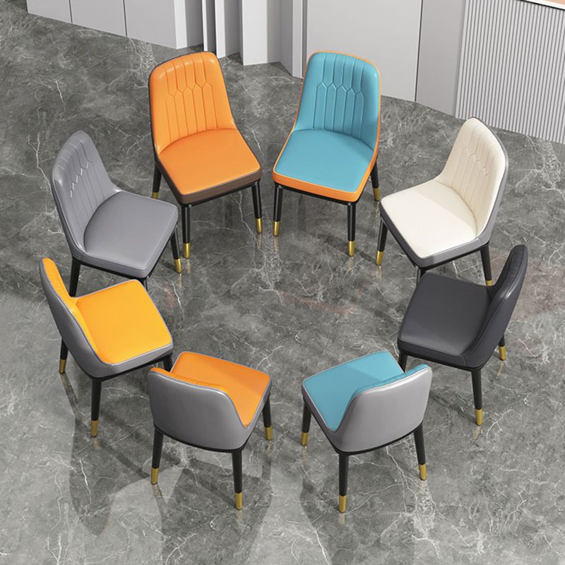 Modern Metal Chair Parsons Kitchen Side Chair for Dinning Room