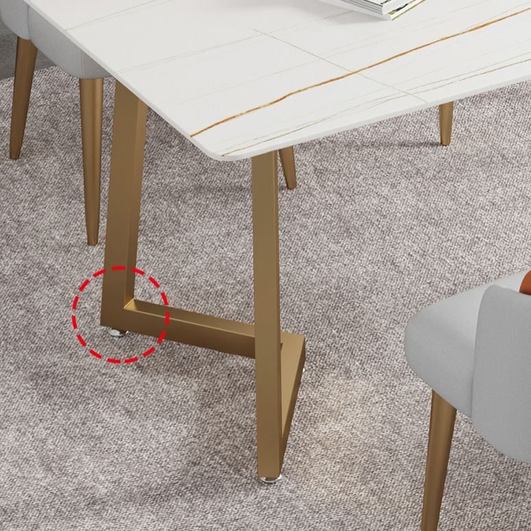 Nordic Style 1/2/5/7 Pieces Dinette Set White Sintered Stone Top Dining Table Set