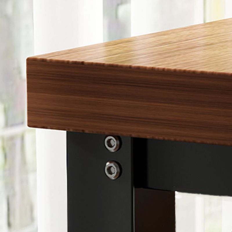 Manufactured Wood Bar Table Modern Metal Frame Pub Table for Small Places