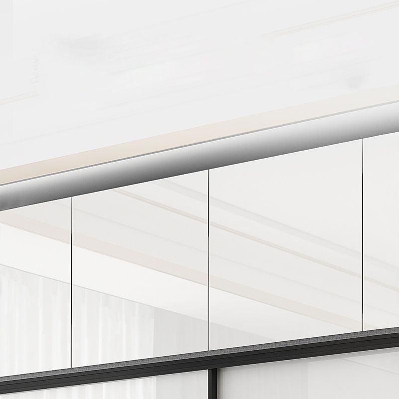 Modern Bedroom Wardrobe Wooden Storage Cabinet with Sliding Doors