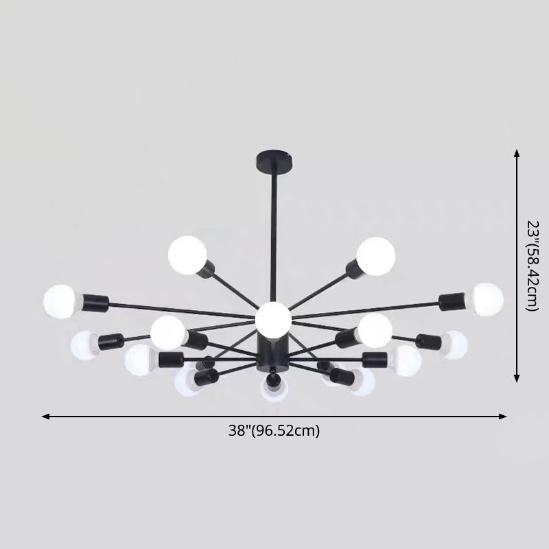 Molecular Branches Suspension Light Nordic Style Open Bulbs Metal Chandelier Light for Bedroom