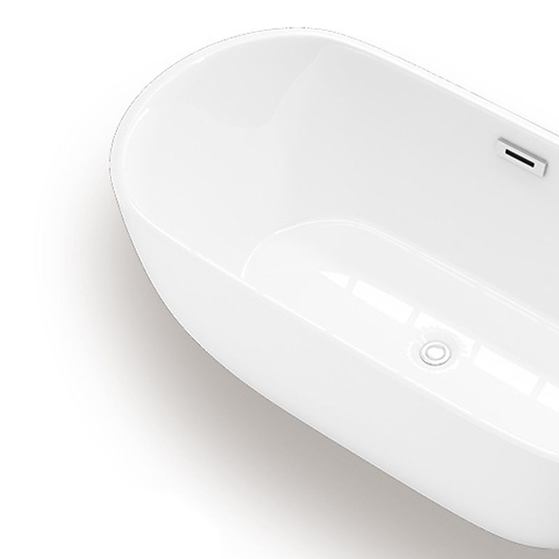 Contemporary Soaking Bathtub Acrylic Rectangular Tub for Home