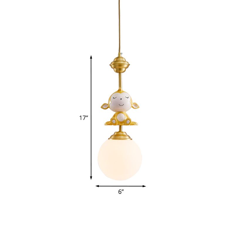 Finishale en or singe pendule lampe de lampe 1