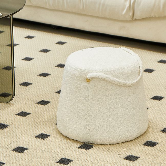 Fabric Standard Stool Modern Style Simple Household Round Footstool