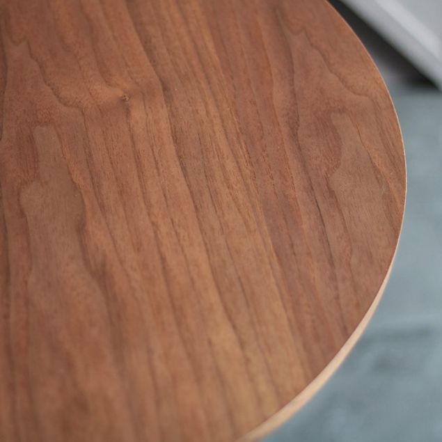 Pedestal redondo Mesa de comedor informal Mesa fija con madera maciza