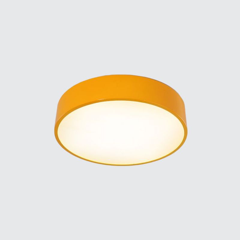 Circular Acrylic Ceiling Mounted Fixture Children Style Red/Yellow/Blue LED Flushmount Lighting