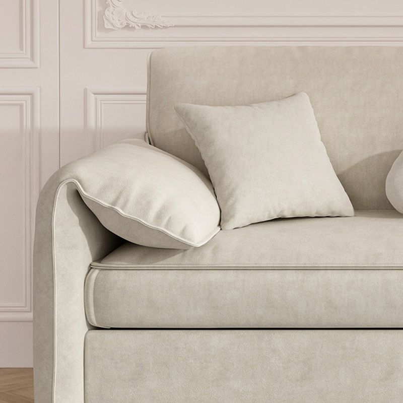 Square Arm Sofa Futon Foldable Pillow Included Cushion Back Loveseat