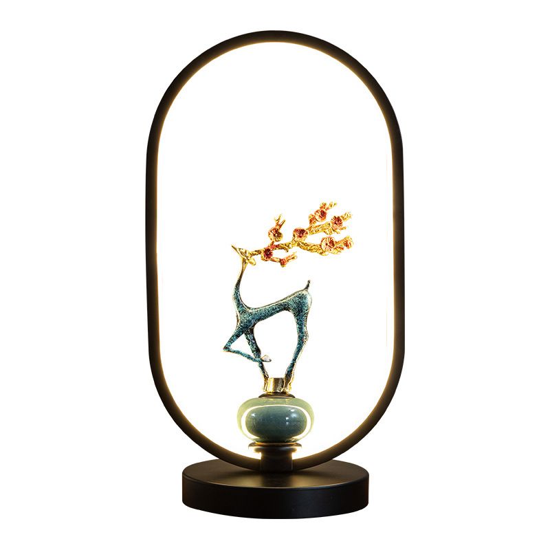 Simple LED Table Lamp Modern 1-Light Desk Light with Silica Gel Shade for Living Room
