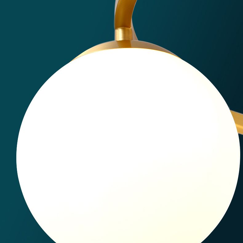 Lámpara de montaje de techo de vidrio esférico de estilo simple lámpara de montaje de techo blanco