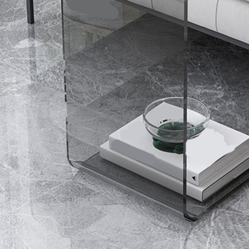 Modernistic C-Shape Sofa Side Accent Table Acrylic Bedroom Corner Table