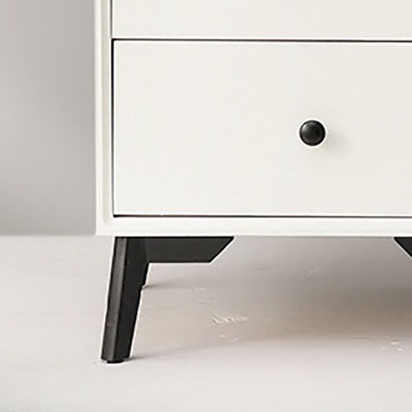 Modern Wooden Lingerie Chest Bedside Vertical Storage Chest in White and Brown