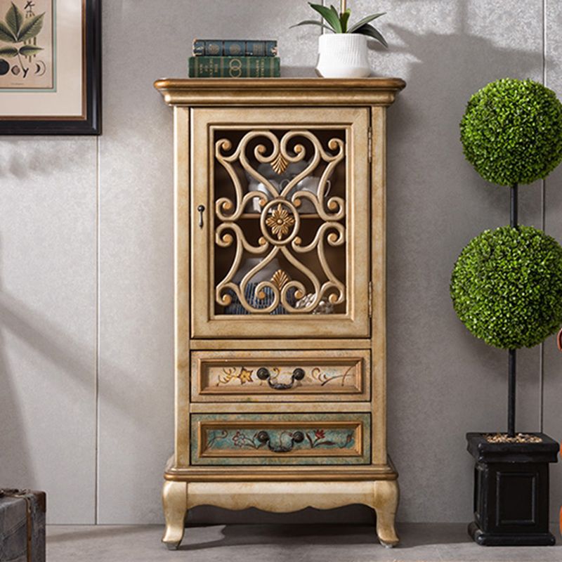 Modern Rectangle Chest Wood Bracket Legs Side Cabinet With Doors