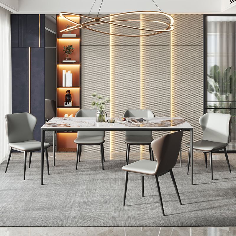 Sintered Stone Top Dining Table for Restaurant Modern Kitchen Table with 4 Legs