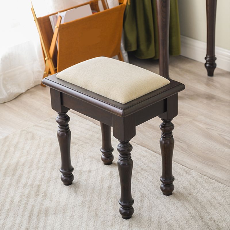 Ash Brown Vanity Set with Mirror 17.71" Wide Wood Vanity Tables with 2 Drawers