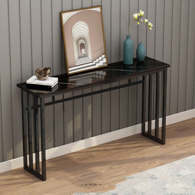 Console Table with Trestle Base Accent Table for Hall 31.5" High