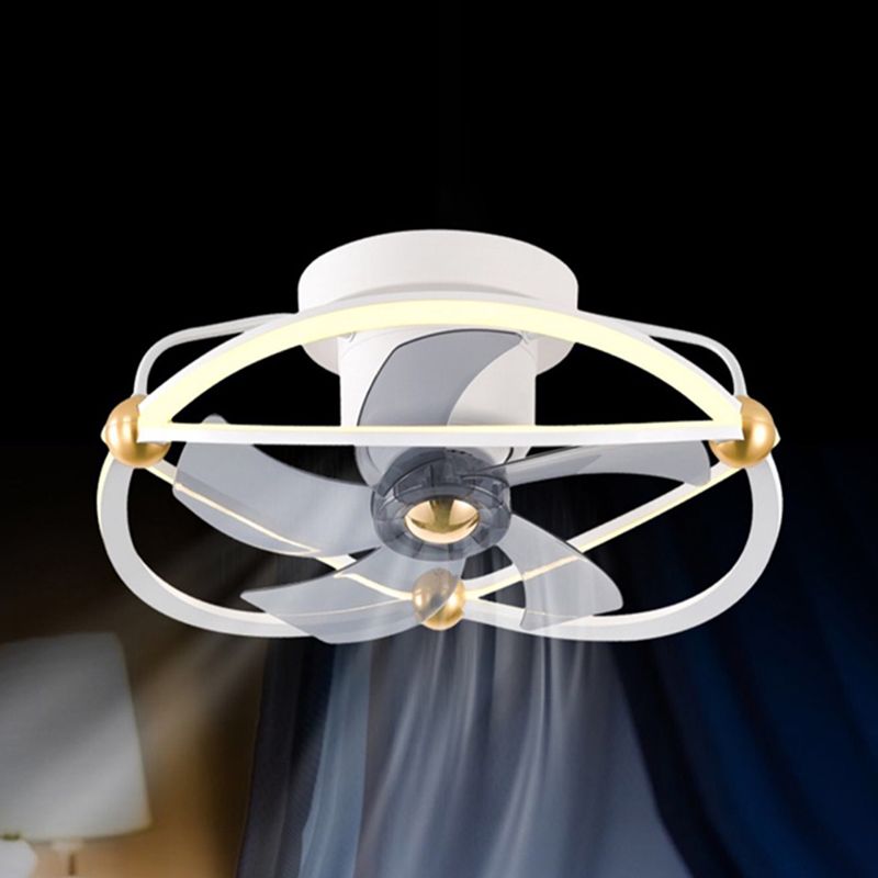 Lampe à fans rotatif à 360 degrés à 360 degrés Minimaliste Metal Bedroom Semi Flush Mount Light Light