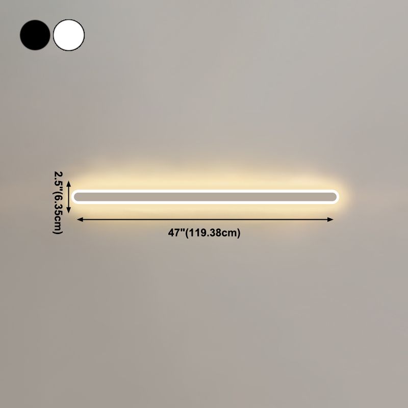 1 Light Metal Wall Light Modern Simple Style Linear Shape Wall Mounted Light Fixture