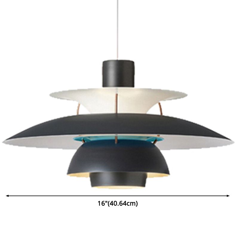 Metal Flying Saucer Hanging Light 1 Light Nordic Style Hanging Lamp for Restaurant
