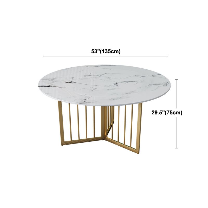 Modern Stone Dining Table Round White Dining Table for Kitchen