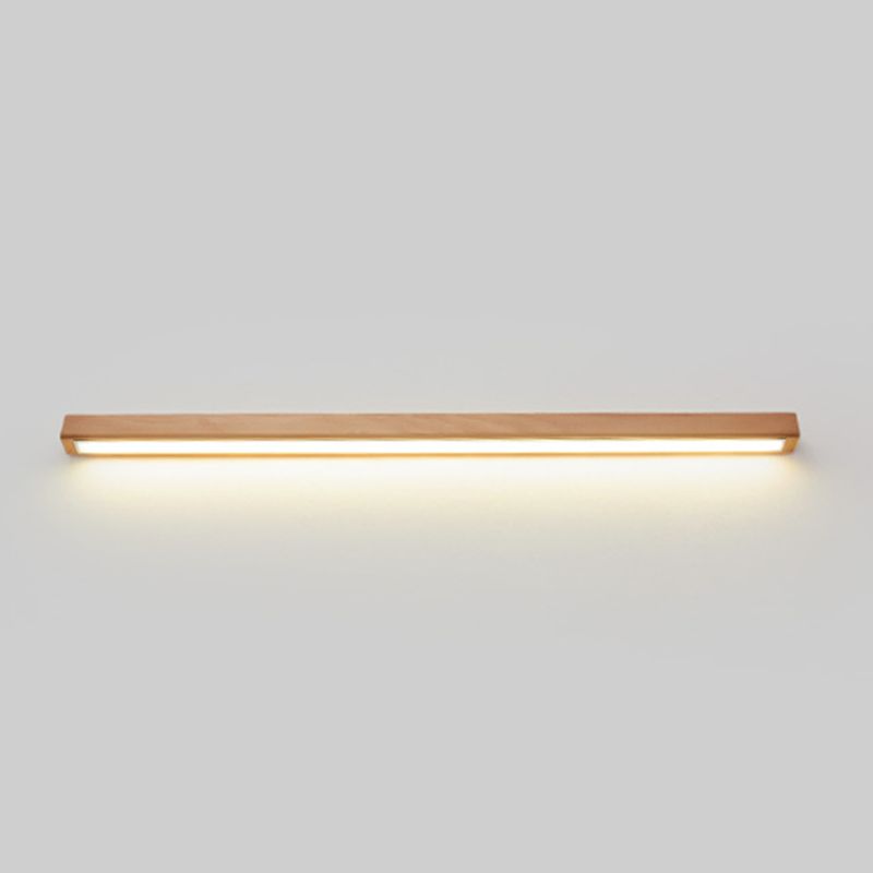 Nordic Linear Wall Light Fixture Simple Wooden Wall Light Sconce