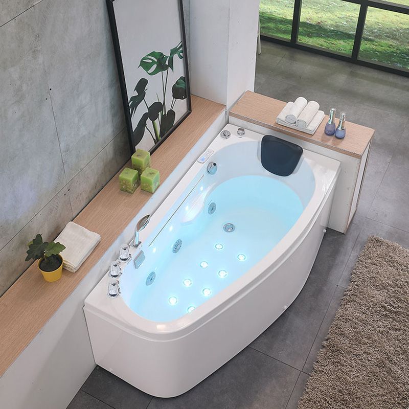 Corner Acrylic Bathroom Bath Tub Modern Back to Wall Soaking Tub