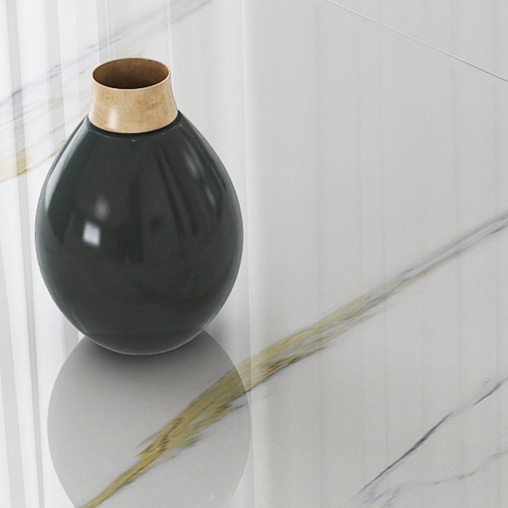 Glam 1/4/5/7 Pieces Scalable Dining Table Set with Sintered Stone Top White Dinette Set