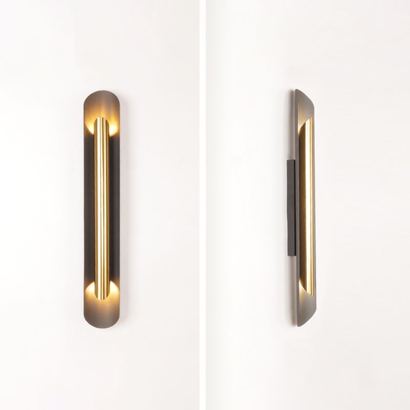 Stile moderno Black Metal Flush Mount Wall Sconce Sconce Geometrica Accensione murale per soggiorno per soggiorno