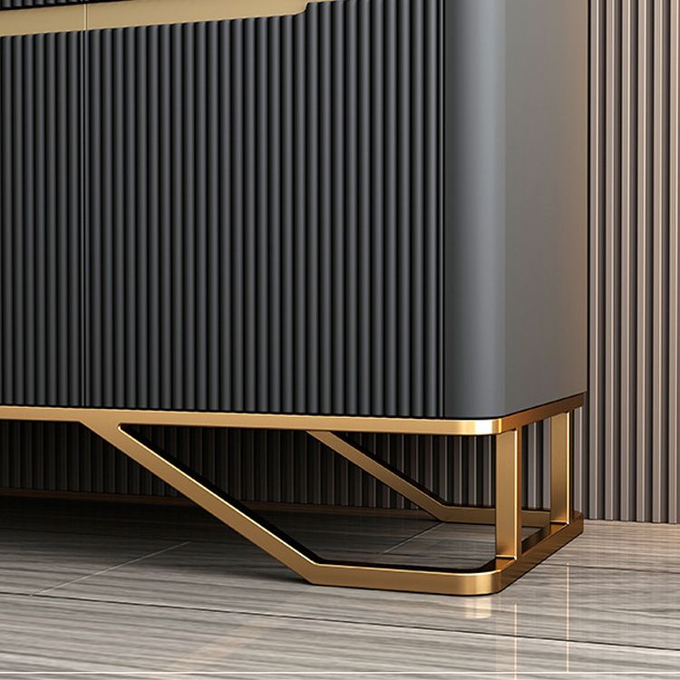 Glam Cabinets Dining Buffet 4-Door Buffet Sideboard for Living Room