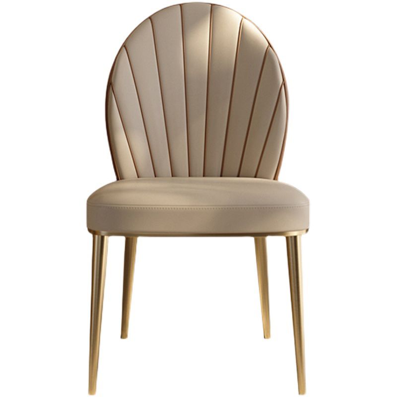 Glam Upholstered Armless Dining Chair Dining Room Side Chair
