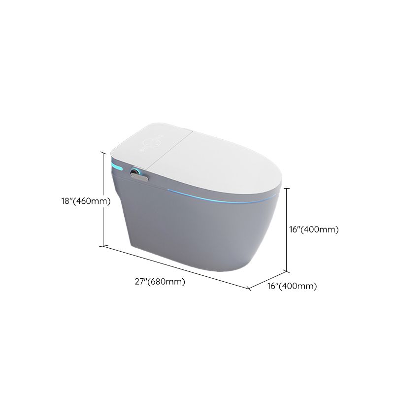 Modern White Flush Toilet Concealed Tank One-Piece Toilet with Slow Close Seat