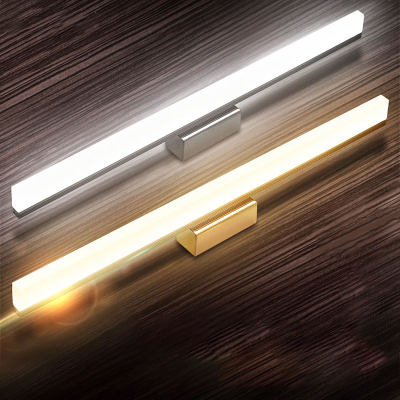 Modern Minimalist Style Rectangular Vanity Wall Light Fixtures 1 Light Wall Mounted Vanity Lights with Acrylic Shade
