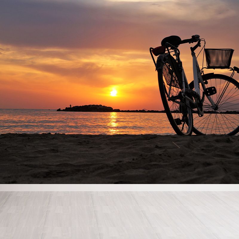 Customized Bike Mural Home Decor Environment Friendly Wallpaper  for Home Decor