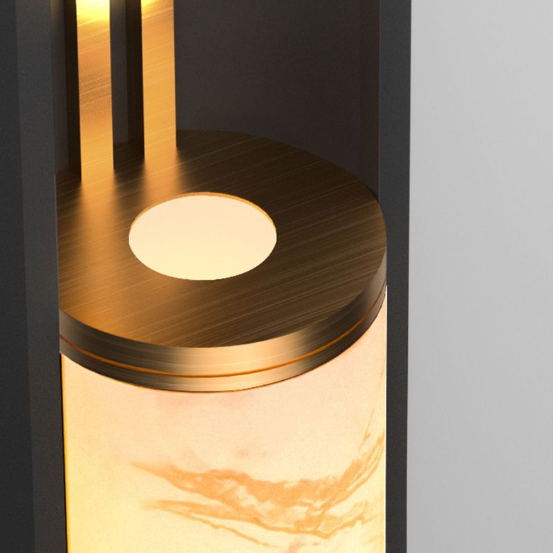 Contemporary Wall Sconce Marble Shade Wall Light Fixture for Courtyard