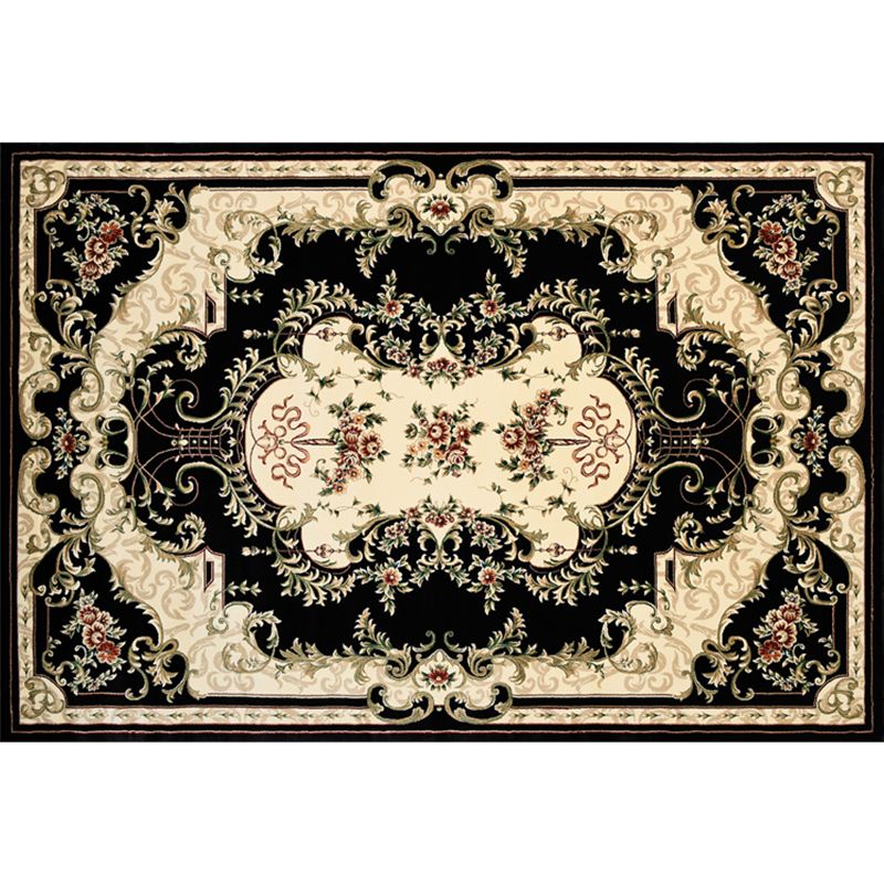 Alfombra de alfombra de alfombra estampada de flores victoriana alfombra antideslizante alfombra de interior para sala de estar para sala de estar