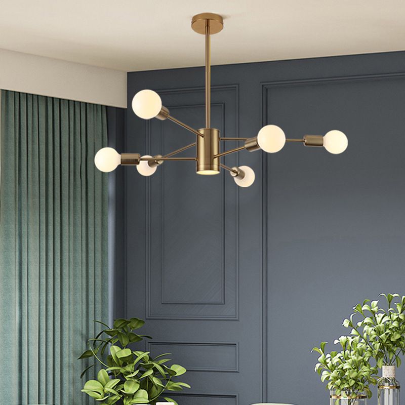 Lumo elettroplato di illuminazione in stile nordico oro con seppietti a LED Multi-Lights Apparecchiatura della sala da pranzo