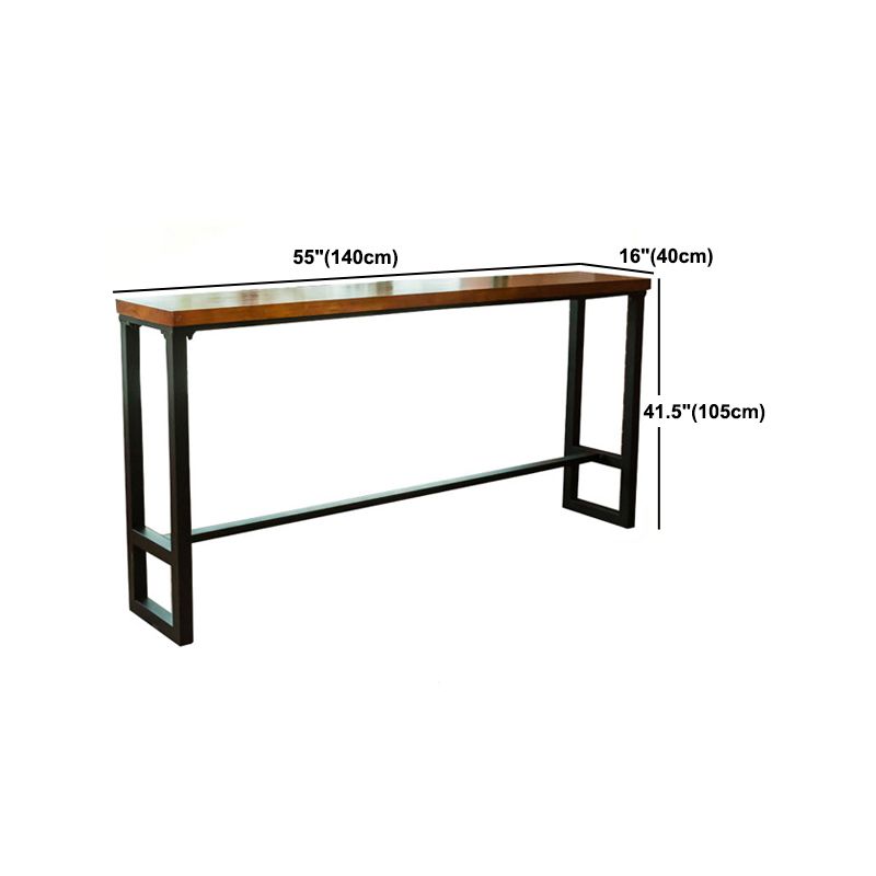 Industrial 1/2/5/9 Pieces Solid Wood Bar Table Set Rectangular Bistro Set