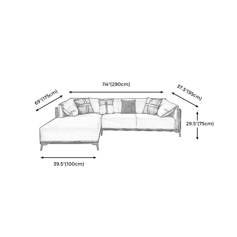 Modern Faux Leather Pillow Top Arm Sofa/Sectional Pillowed Back Cushions for Living Room