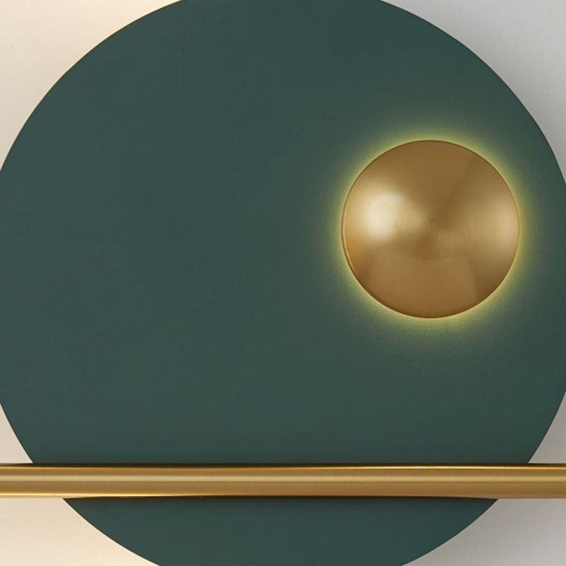 Estilo moderno de forma redonda de pared de pared de metal de montura de pared de 1 luces