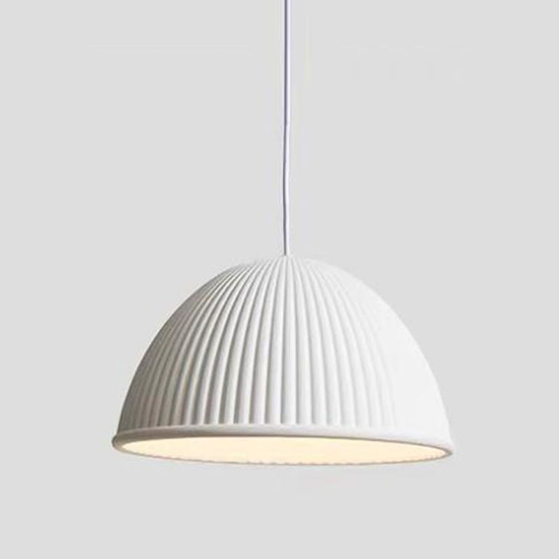 Bowl Shape Hanging Lighting Modern Macaron Style Resin 1 Light Hanging Lamping pour chambre à coucher