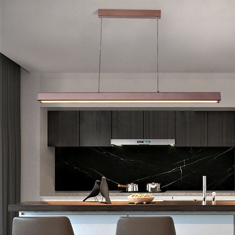 Long Strip Island Lampe Nordic Modern Style LED Hängende Licht für Esszimmer