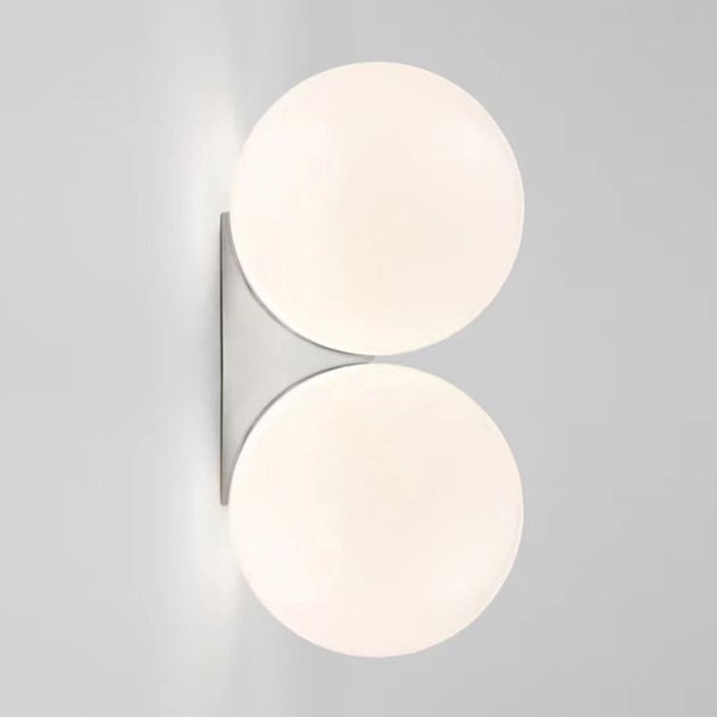 Globe Wall Lighting Simplicity Glass 1/2 Light Wall Sconces for Bedroom