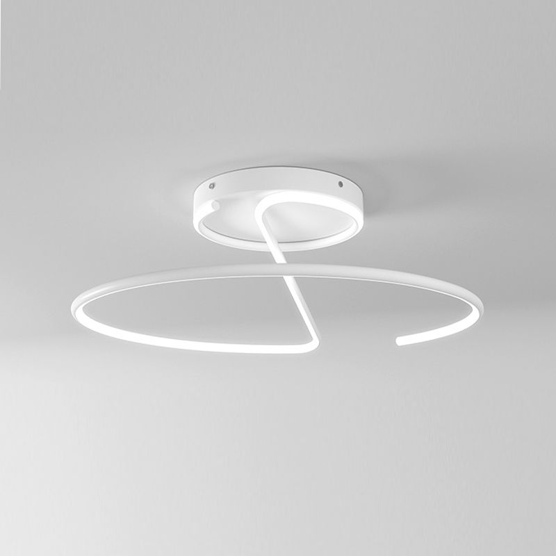 Nordic Metal Ceiling Light Linear 1 Light Flush Mount Ceiling Light for Bedroom