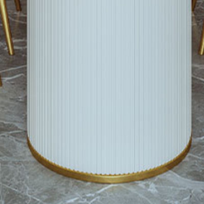 Modern Double Pedestal Dining Table Stone Table for Living Room