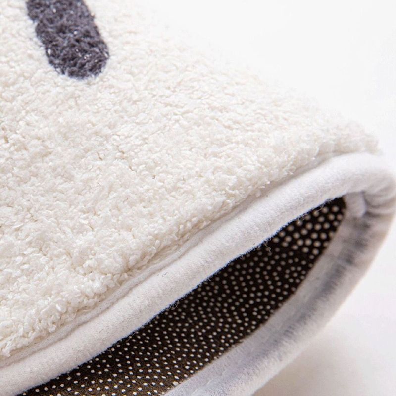 Yellow and Green Flowers Rug Polyester Area Carpet Non-Slip Backing Indoor Rug