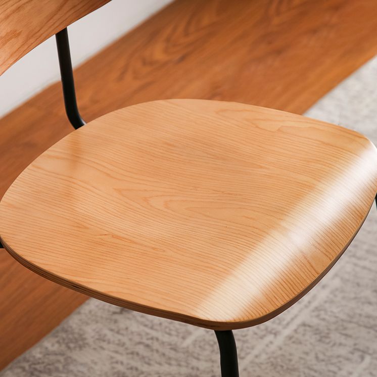 Metal Industrial Style Dining Side Chair Indoor Open Back Dining Side Chair
