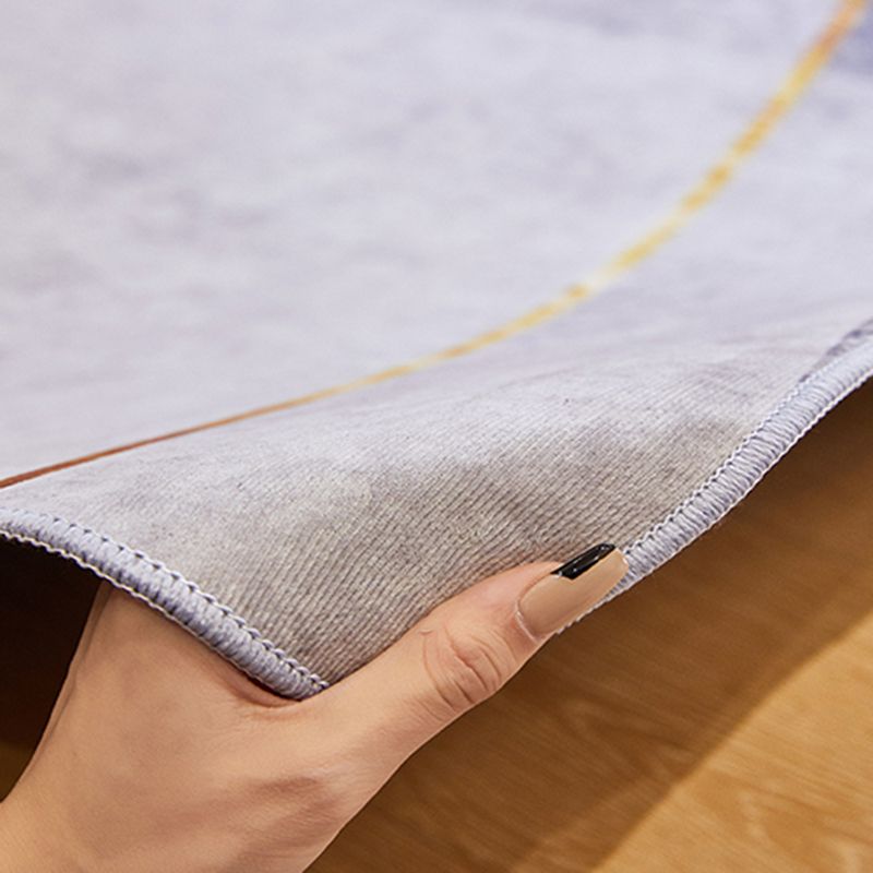 Contemporary Geometric Print Carpet Polyester Indoor Rug Washable Rug for Home Decoration