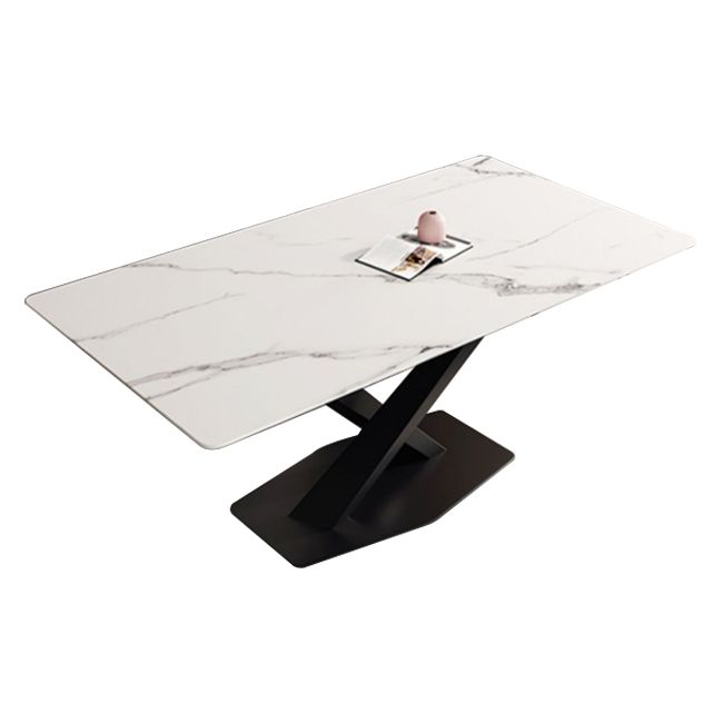 Industriële keuken Standaard eettafel Eettafel van gesinterd steen met voetstuk