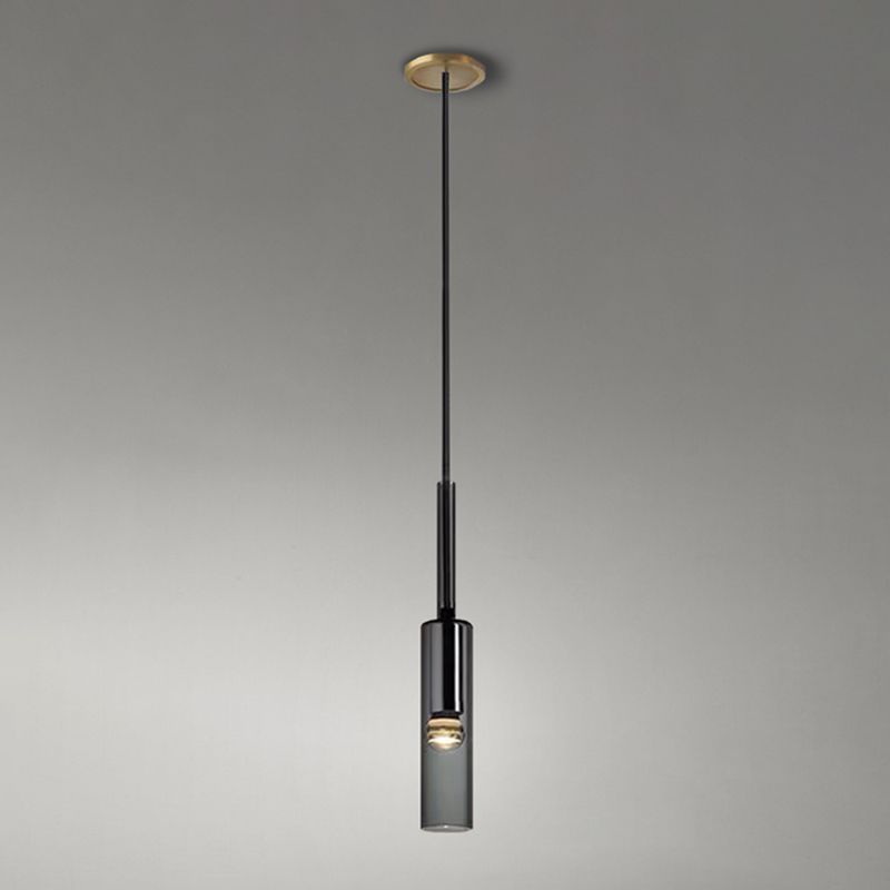 Cylindrical Shape Crystal Chandelier Pendant Light Simple Modern Style Indoor Ceiling Hanging Light