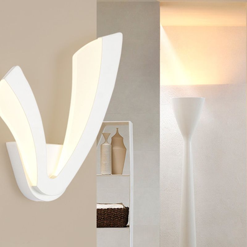 Lampada a parete Minimalista Minimalista Minimalista Sali in ferro battuto Sconce da parete con ombra acrilica