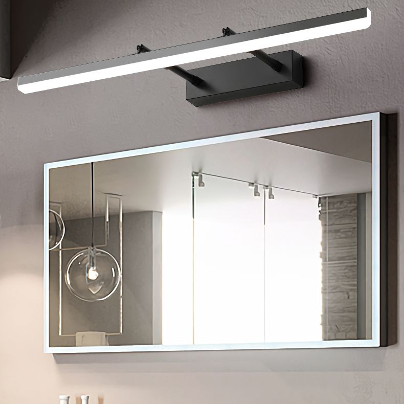 Strip Bathroom Sconce Light Fixture Metal LED Contemporary Wall Mount Light Fixture